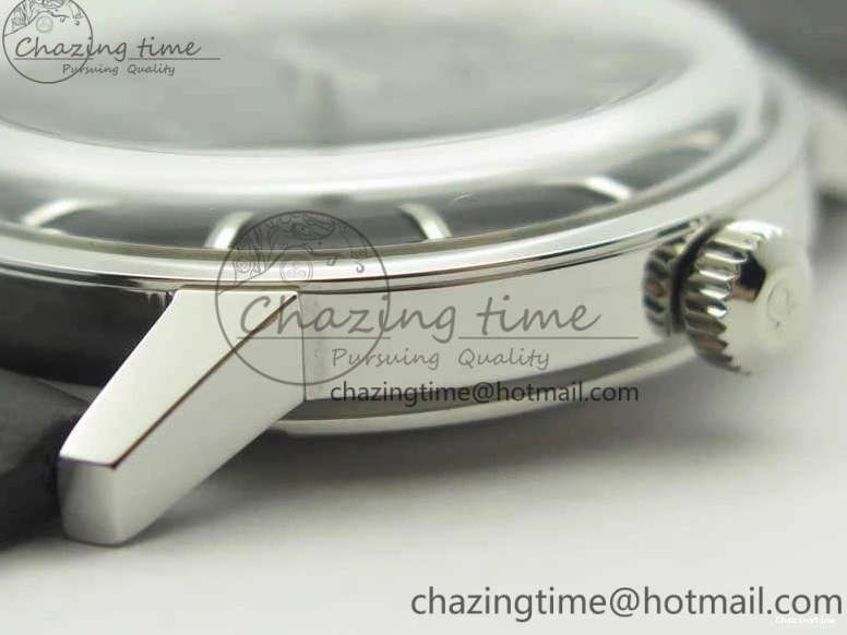 0301 EasyCare Seamaster 30 1962 SS TW Best Edition Black Dial On Leather Strap MIYOTA 8079